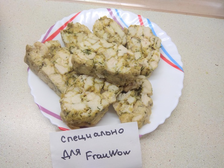 Куриный рулет с желатином